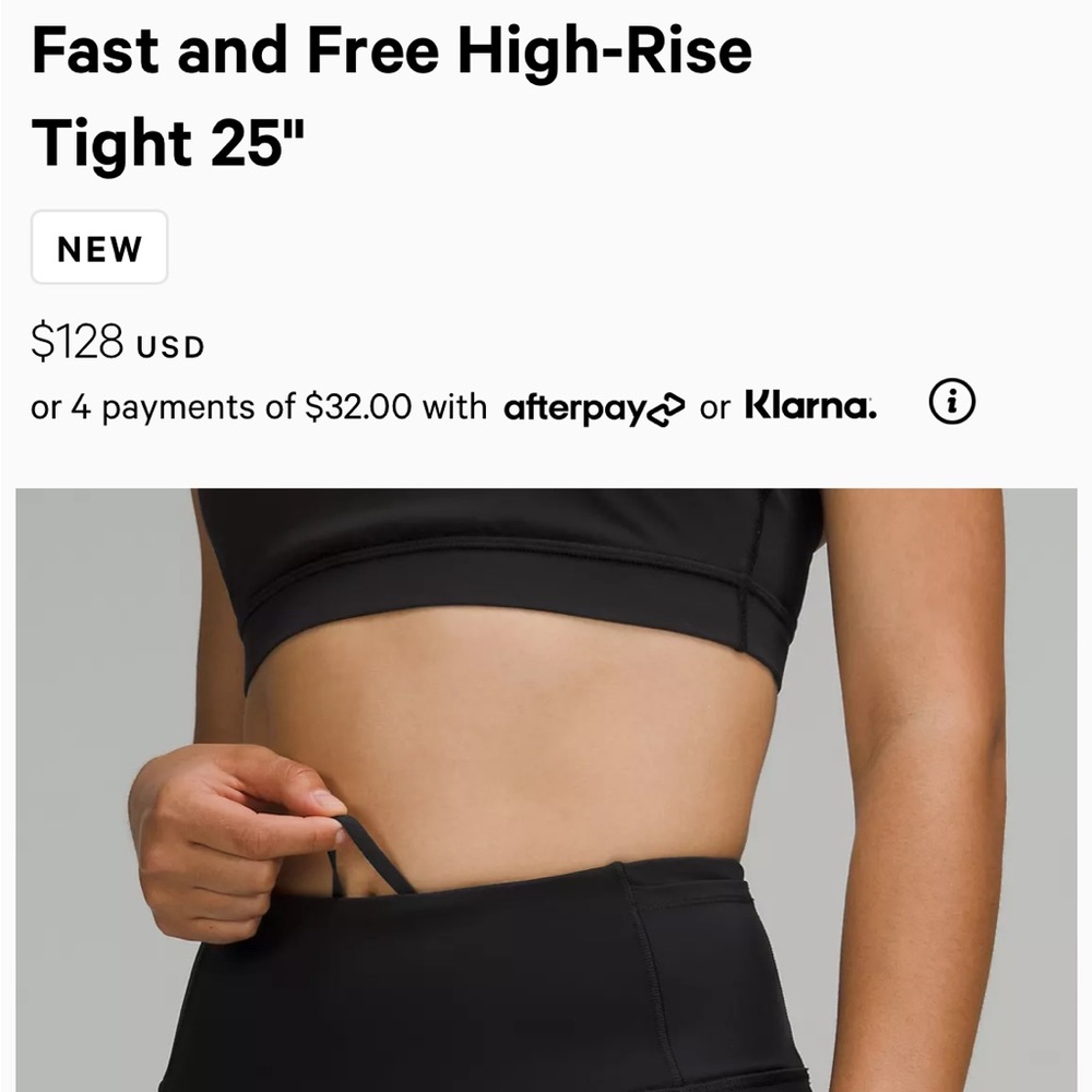 Fast and Free HR Tight 25” Black